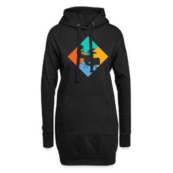 Drums Drummer Gift - Sweat-shirt à capuche long Femme - noir - Devant
