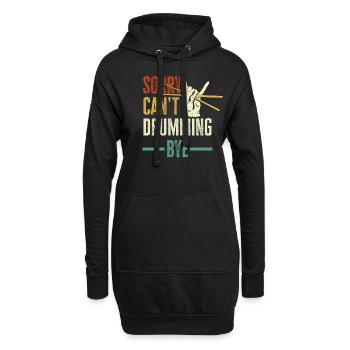 Schlagzeug Schlagzeuger Geschenk - Hoodie-Kleid - Schwarz - Vorne