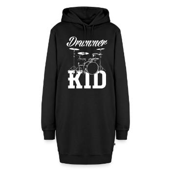 Schlagzeug Schlagzeuger Kind Geschenk - Hoodie-Kleid - Schwarz - Vorne
