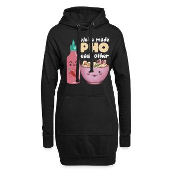 Pho Each Other Nudelsuppe Beziehung Liebe Suppen - Hoodie-Kleid - Schwarz - Vorne