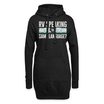 Camping-car, Camping-car, Camping camping-car - Sweat-shirt à capuche long Femme - noir - Devant