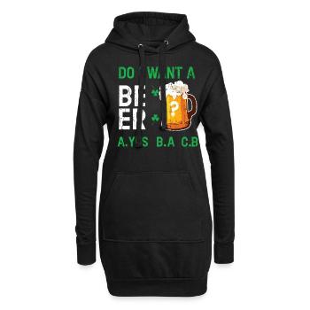 Willst du Bier Saint Paddy Shamrock Saint Patricks - Hoodie-Kleid - Schwarz - Vorne