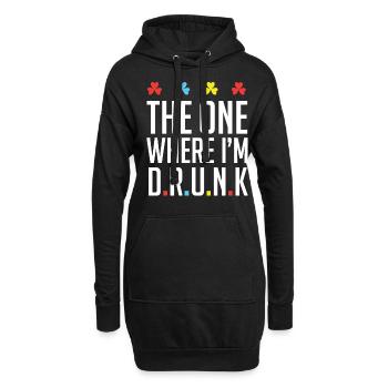 Bier betrunken Paddy Shamrock Saint Patrick Tag - Hoodie-Kleid - Schwarz - Vorne