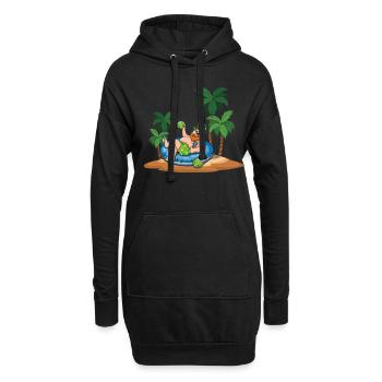 Leprechaun Relax Shamrock Saint Patrick Tag - Hoodie-Kleid - Schwarz - Vorne