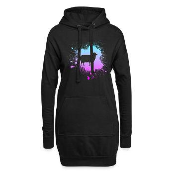 Mouton - Sweat-shirt à capuche long Femme - noir - Devant