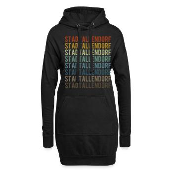 Stadtallendorf City Retro Vintage - Sweat-shirt à capuche long Femme - noir - Devant