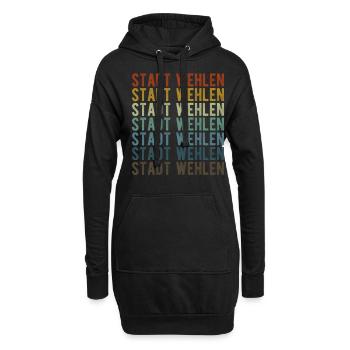Stadt Wehlen Stadt Retro Vintage - Hoodie-Kleid - Schwarz - Vorne