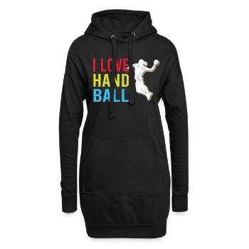 Équipe de handball, club, entraîneur, entraîneur, joueur - Sweat-shirt à capuche long Femme - noir - Devant