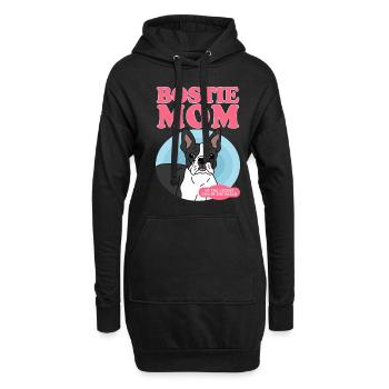 Boston Terrier Mom Hundebesitzer Hunde Geschenk - Hoodie-Kleid - Schwarz - Vorne