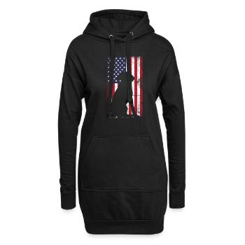 Labrador USA - Hoodie-Kleid - Schwarz - Vorne