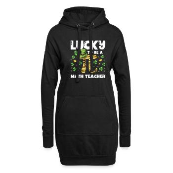 Glücklich, Ein Mathe-lehrer St. Patricks Day Zu - Hoodie-Kleid - Schwarz - Vorne