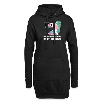 Hacker Programmeur Développeur Informatique - Sweat-shirt à capuche long Femme - noir - Devant