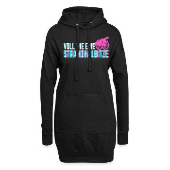 Strandhaubitze Glitch Vaporwave Lustiger Spruch - Hoodie-Kleid - Schwarz - Vorne