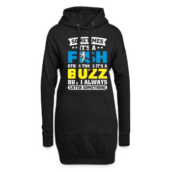 Here Fishy Fishy Design - Hoodie Dress - black - Front