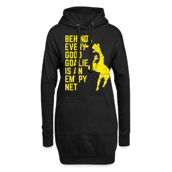 Gardien de but de soccer Gardien de but de soccer Entraîneur de fans - Sweat-shirt à capuche long Femme - noir - Devant