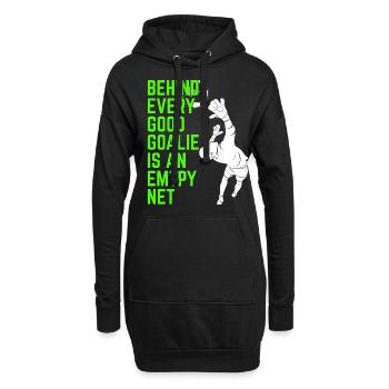 Gardien de but de soccer Gardien de but de soccer Entraîneur de fans - Sweat-shirt à capuche long Femme - noir - Devant