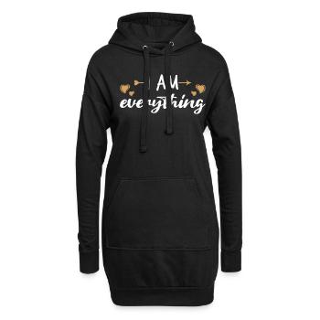 Valentinstags Freundin, Freund, Mann, Frau Partner - Hoodie-Kleid - Schwarz - Vorne