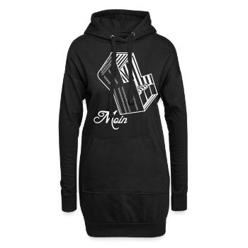 Moin Strandkorb Norddeutschland - Hoodie-Kleid - Schwarz - Vorne