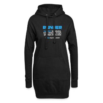 Courir - Sweat-shirt à capuche long Femme - noir - Devant