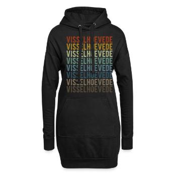 Visselhoevede Stadt Retro Vintage - Hoodie-Kleid - Schwarz - Vorne