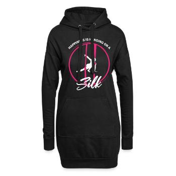 Soies aériennes pour le yoga aérien et la gymnastique aérienne - Sweat-shirt à capuche long Femme - noir - Devant