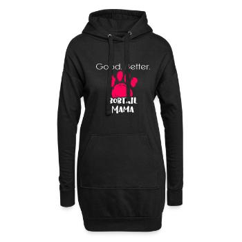 Bobtail - Sweat-shirt à capuche long Femme - noir - Devant