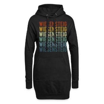 Wiesensteig Stadt Retro Vintage - Hoodie-Kleid - Schwarz - Vorne