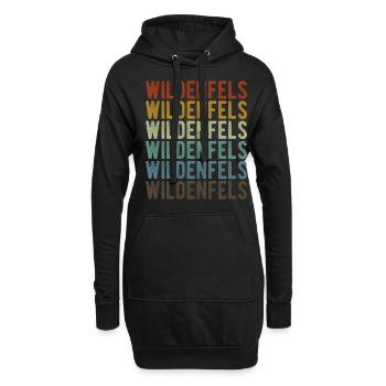 Wildenfels Stadt Retro Vintage - Hoodie-Kleid - Schwarz - Vorne