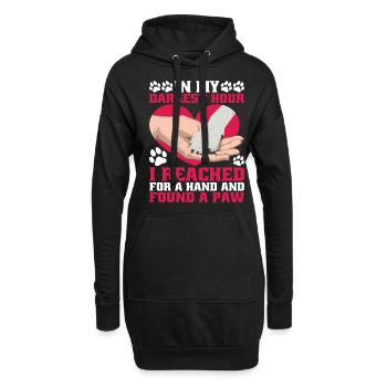 I Reached For A Hand And Found A Paw 4 - Hoodie-Kleid - Schwarz - Vorne