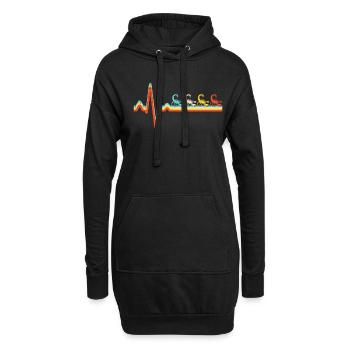 Scorpion Retro Heartbeat - Sweat-shirt à capuche long Femme - noir - Devant