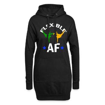 Ginga Capoeira für brasilianische Kampfsportarten - Hoodie-Kleid - Schwarz - Vorne