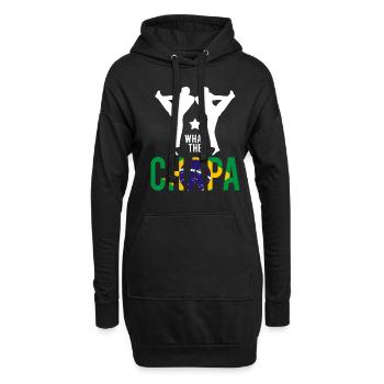 Dicton de danse afro-brésilienne pour la Capoeira - Sweat-shirt à capuche long Femme - noir - Devant