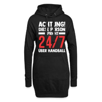 Handballspieler Handballer Handballverein Handball - Hoodie-Kleid - Schwarz - Vorne