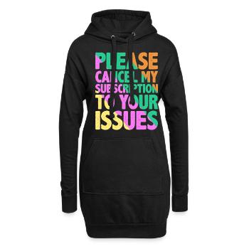 Please cancel my subscription to your issues 9 - Hoodie Dress - black - Front