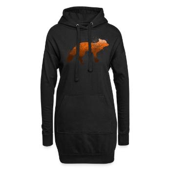 Fox - Hoodie Dress - black - Front