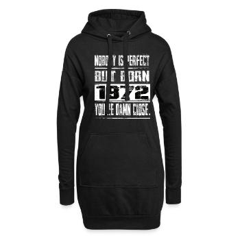 Personne n’est parfait, mais né en 1972 anniversaire - Sweat-shirt à capuche long Femme - noir - Devant