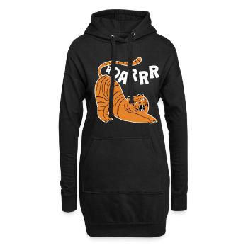 Tiger Roarrr Raubkatze Kinder - Hoodie-Kleid - Schwarz - Vorne