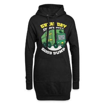 Une bonne journée commence par une bonne journée - Sweat-shirt à capuche long Femme - noir - Devant