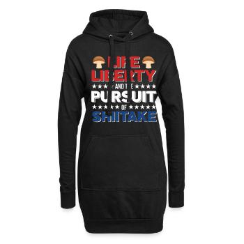 Cueilleurs de champignons et amis champignons - Sweat-shirt à capuche long Femme - noir - Devant