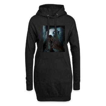 Creepy Otter Creature Spooky Zombie Otter - Sweat-shirt à capuche long Femme - noir - Devant