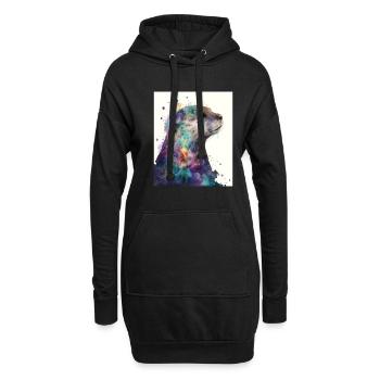 Otter Lovers Magical Sea Otter - Hoodie-Kleid - Schwarz - Vorne