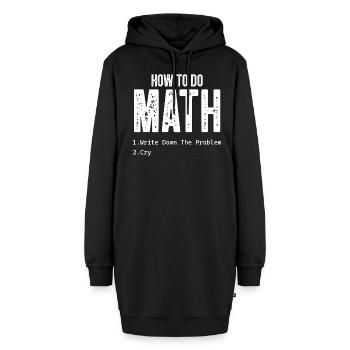 How To Do Math Funny Math Teacher Nerd Geek - Hoodie Dress - black - Front