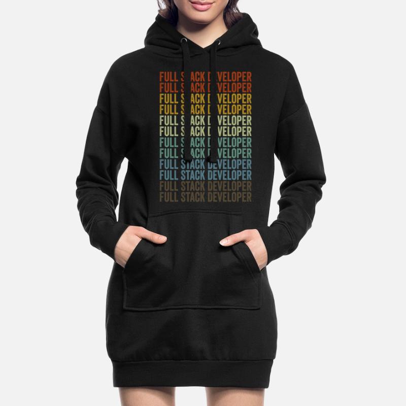 Programmeur de codage développeur Full Stack Full St Sweat-shirt à capuche long Femme