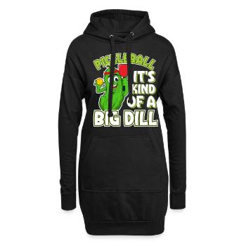 Lustiges Gurkenliebhaber Pickleball - Hoodie-Kleid - Schwarz - Vorne