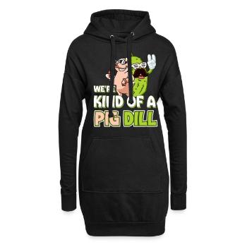Lustiges Gurkenliebhaber Wortspiel Kind of a pig d - Hoodie-Kleid - Schwarz - Vorne