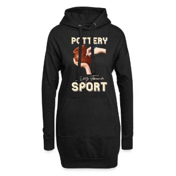 Poterie et poterie - Sweat-shirt à capuche long Femme - noir - Devant