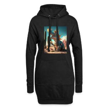 Amoureux des dinosaures Mignon Dinosaure Tacos Amoureux - Sweat-shirt à capuche long Femme - noir - Devant