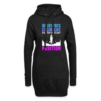 Ingénieur spatial Ingénieur aéronautique - Sweat-shirt à capuche long Femme - noir - Devant