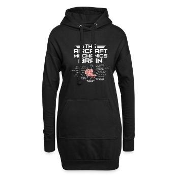 Mécanicien d’aéronefs - Sweat-shirt à capuche long Femme - noir - Devant