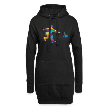 Eisstock Polygon Eisstockschütze - Hoodie-Kleid - Schwarz - Vorne